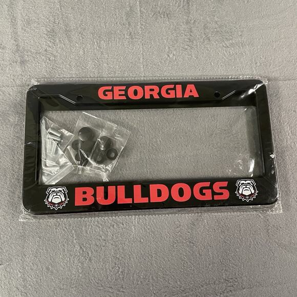 2 Packs Matte Black for Georgia Bulldogs License Plate Frames - Picture 1 of 1